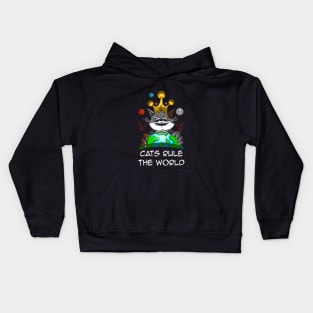 Cats rule the world Kids Hoodie